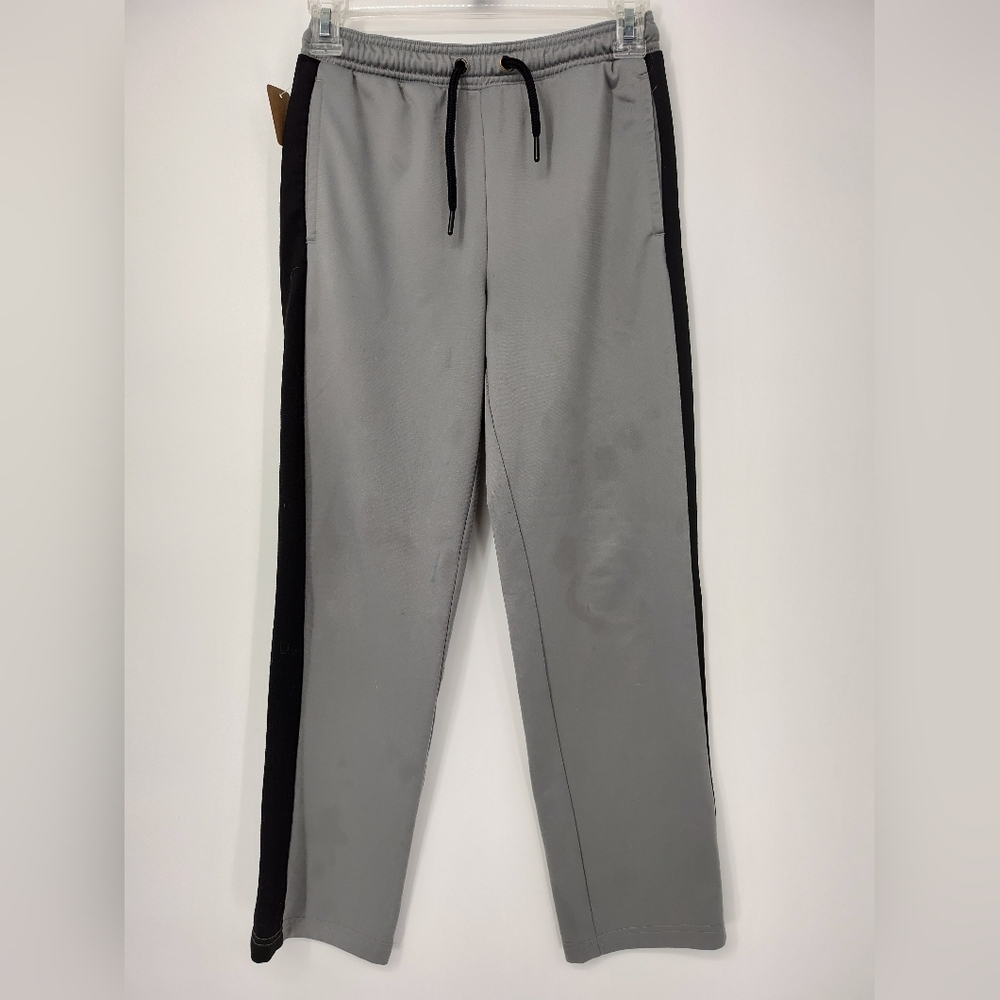 MTA Sport Light Gray Track Pants with Black Accents Size Boys Large 10/12